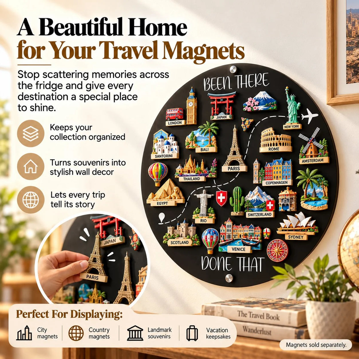 Travel Souvenir Magnet Display Board