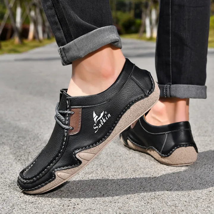 Men's Hand-Stitched Wide Fit Loafers