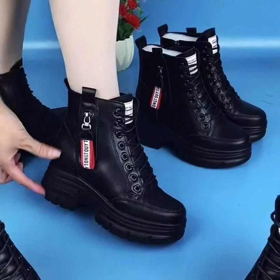 Women’s Leather-Look Fleece-Lined Winter Support Boots
