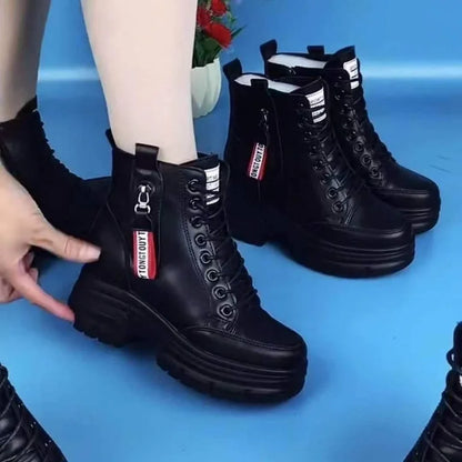 Women’s Leather-Look Fleece-Lined Winter Support Boots
