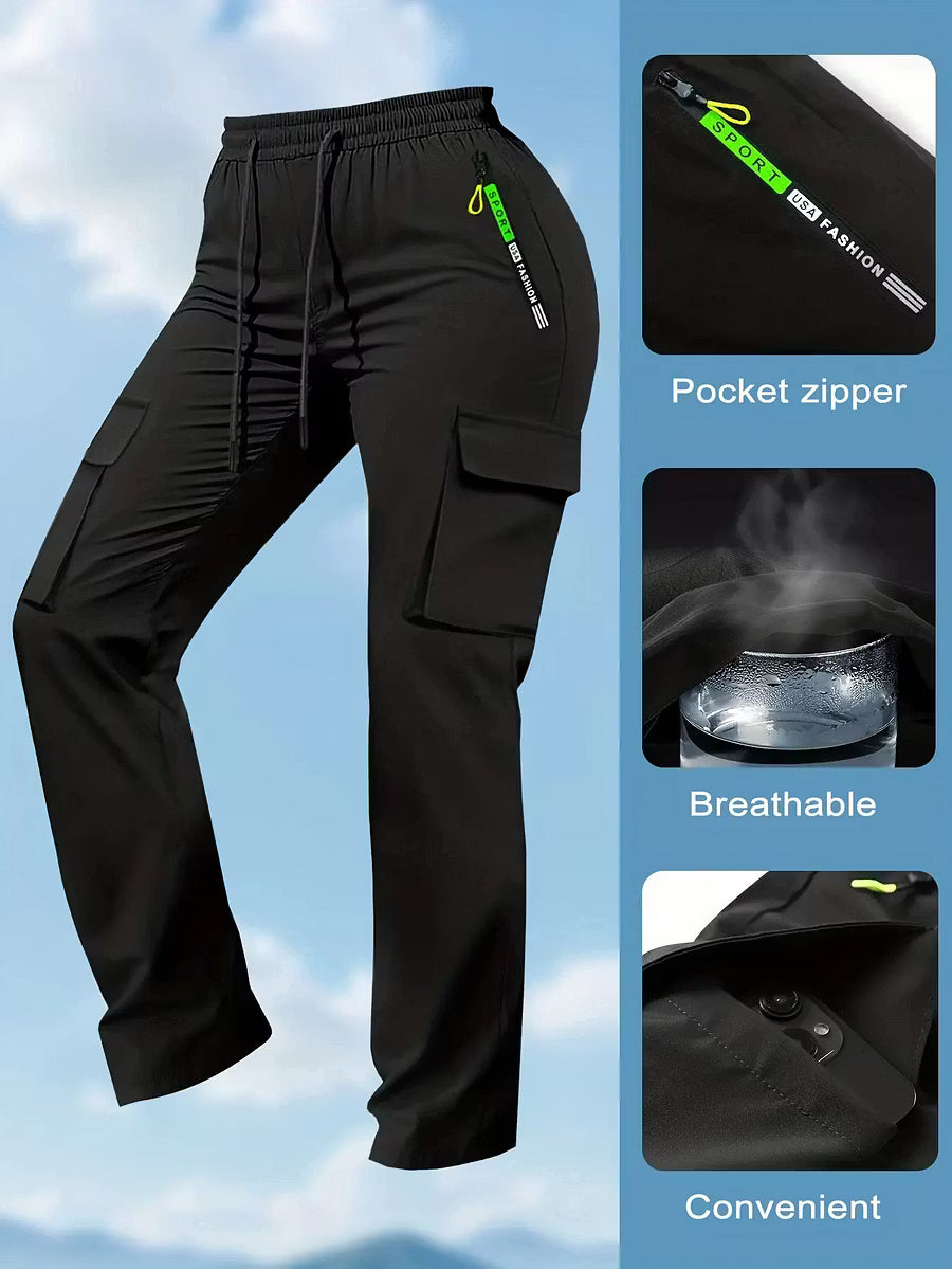 Women’s Straight-Leg Multi-Pocket Cargo Trousers