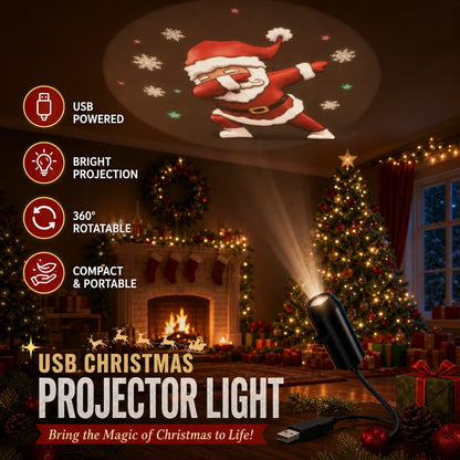 Festive Glow USB Christmas Projector