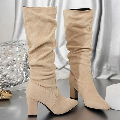 Women's Elegant Slouchy Knee-High Boots