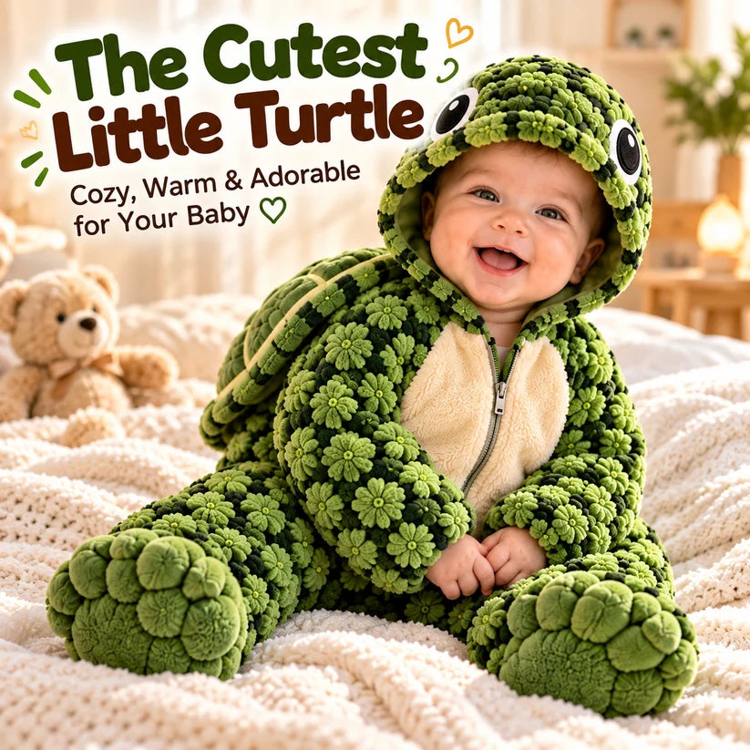 Baby Cosy Turtle Hooded Onesie