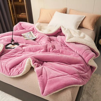 Double-Layer Velvet & Fleece Blanket
