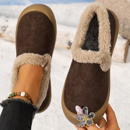 Women's Plush Trim Winter Slippers