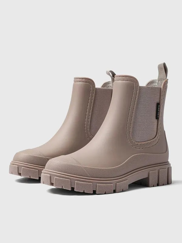 Women's Embossed Slip-On Rain Shoes