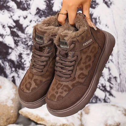 Women's Cosy Faux Fur Lace-Up Winter Boots