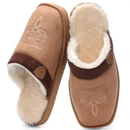 Western Plush Cowboy Slippers