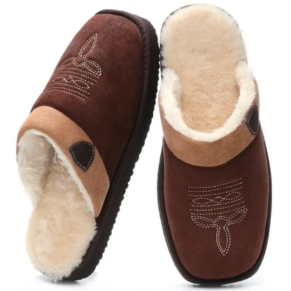 Western Plush Cowboy Slippers