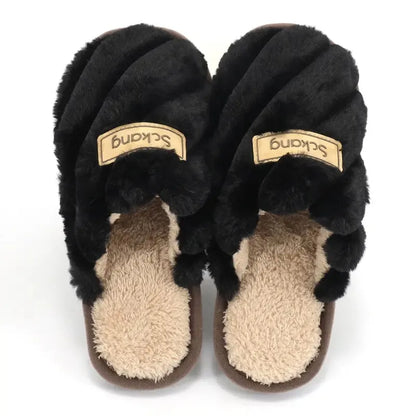 Women's Cosy Braided Plush Slippers