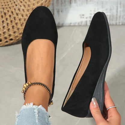 Women's Embossed Wedge Slip-On Shoes