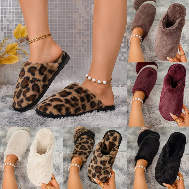 Women's Plush Slip-On House Slippers