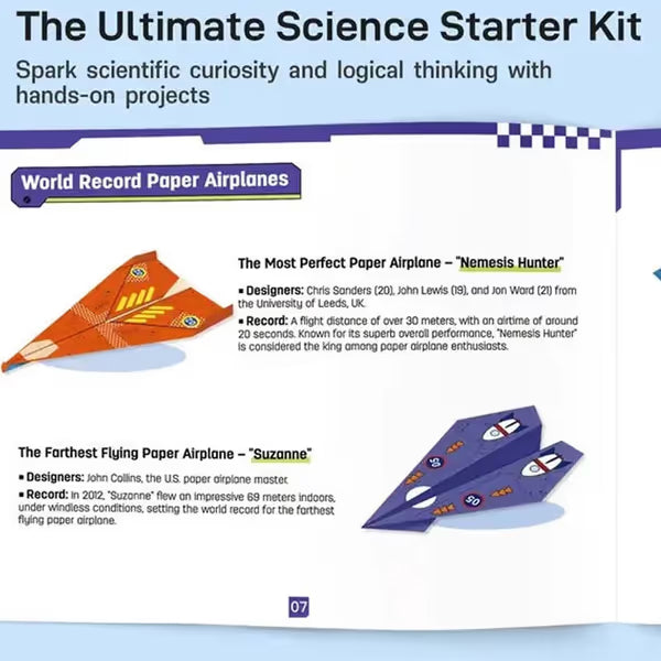 Kids' DIY Paper Aeroplane Folding Kit