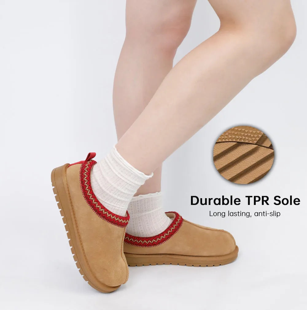 Women's Plush-Lined Slip-On Slippers