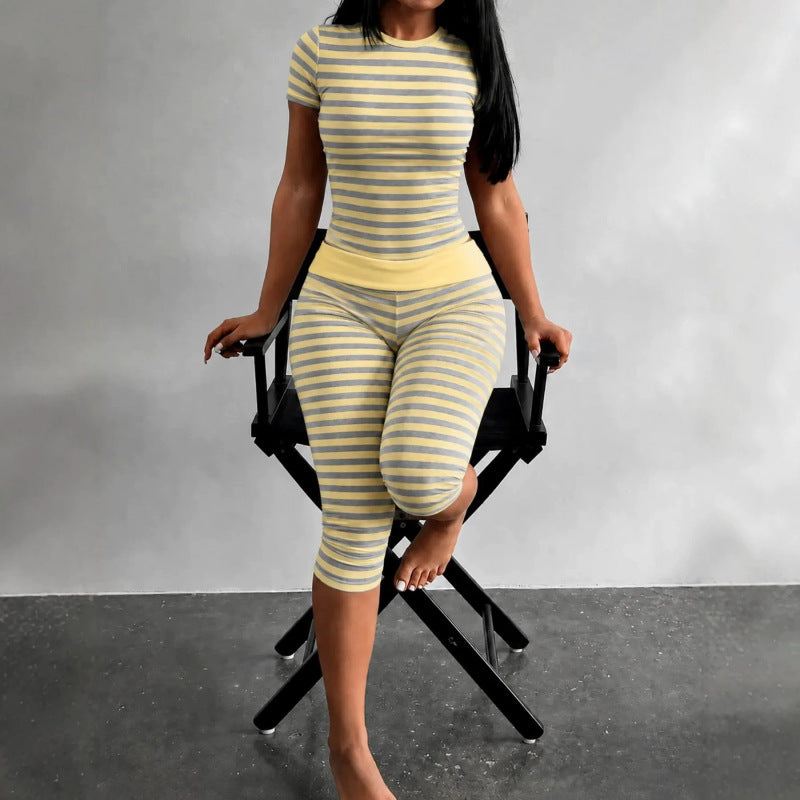 Women's Striped Long Sleeve Pyjama Set