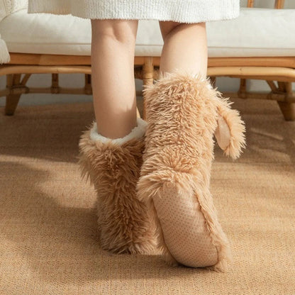 Cosy Fluffy Puppy Slipper Socks