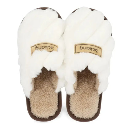 Women's Cosy Braided Plush Slippers