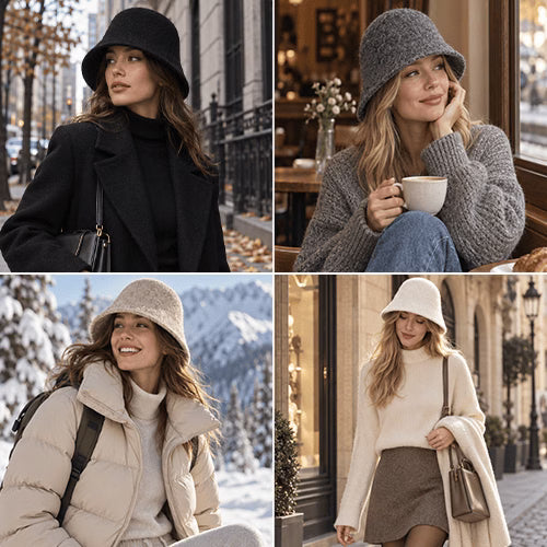 Women's Cosy Felt-Look Bucket Hat