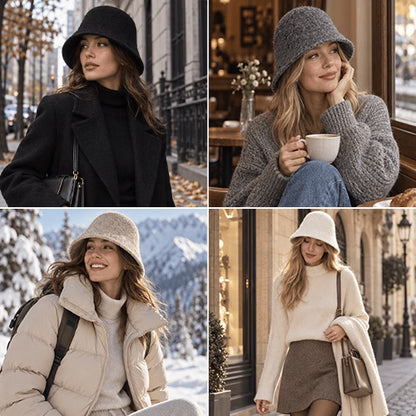 Women's Cosy Felt-Look Bucket Hat