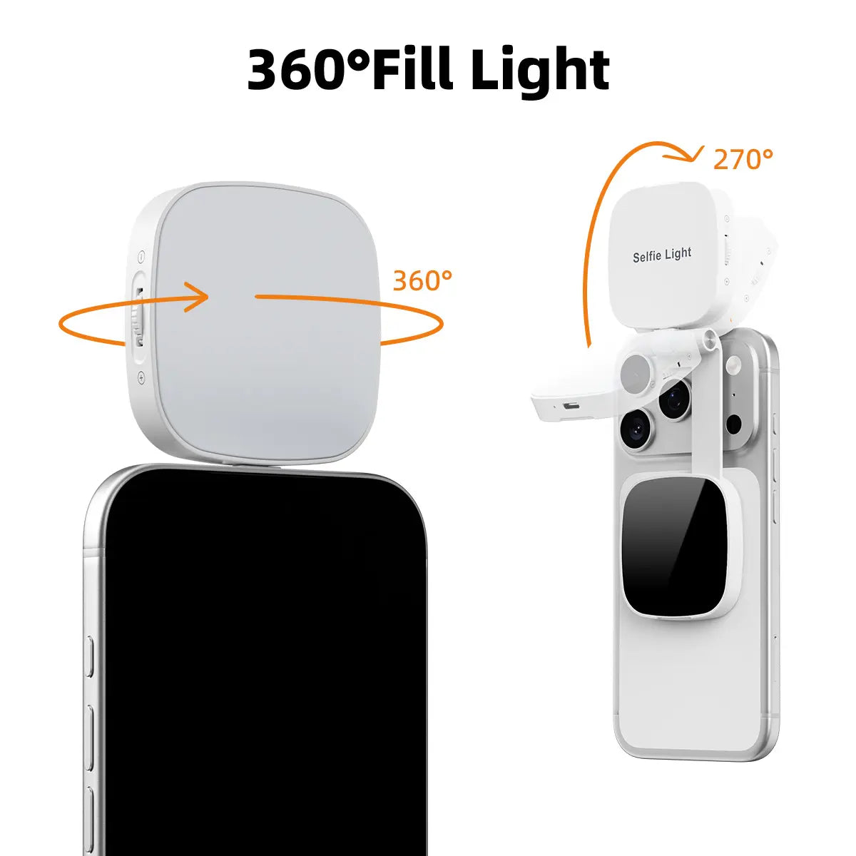 Magnetic 360° Selfie Light & Makeup Mirror