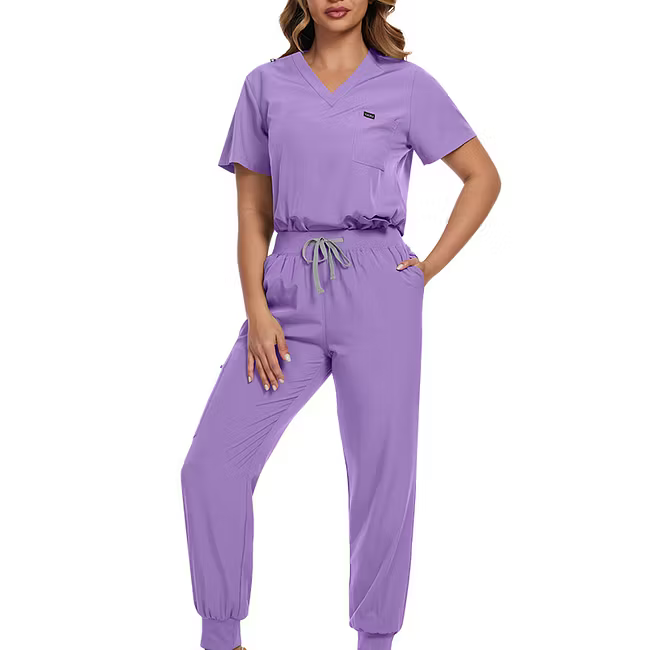 Women's Stretch Multi-Pocket Scrub Set