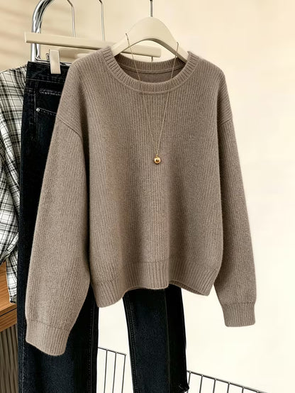Women's Relaxed Crew Neck Knit Jumper