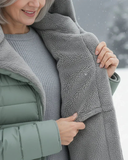 Women's Quilted Fleece Lined Winter Jacket