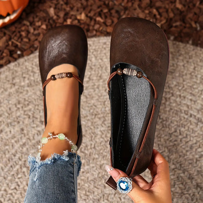 Women's Beaded Strap Casual Flats