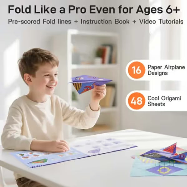 Kids' DIY Paper Aeroplane Folding Kit