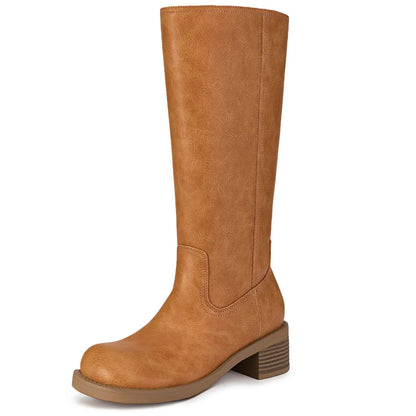 Women's Embossed Knee High Boots