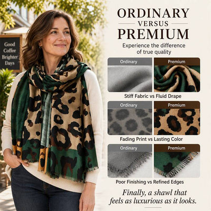 Women's Lightweight Leopard Print Shawl Scarf
