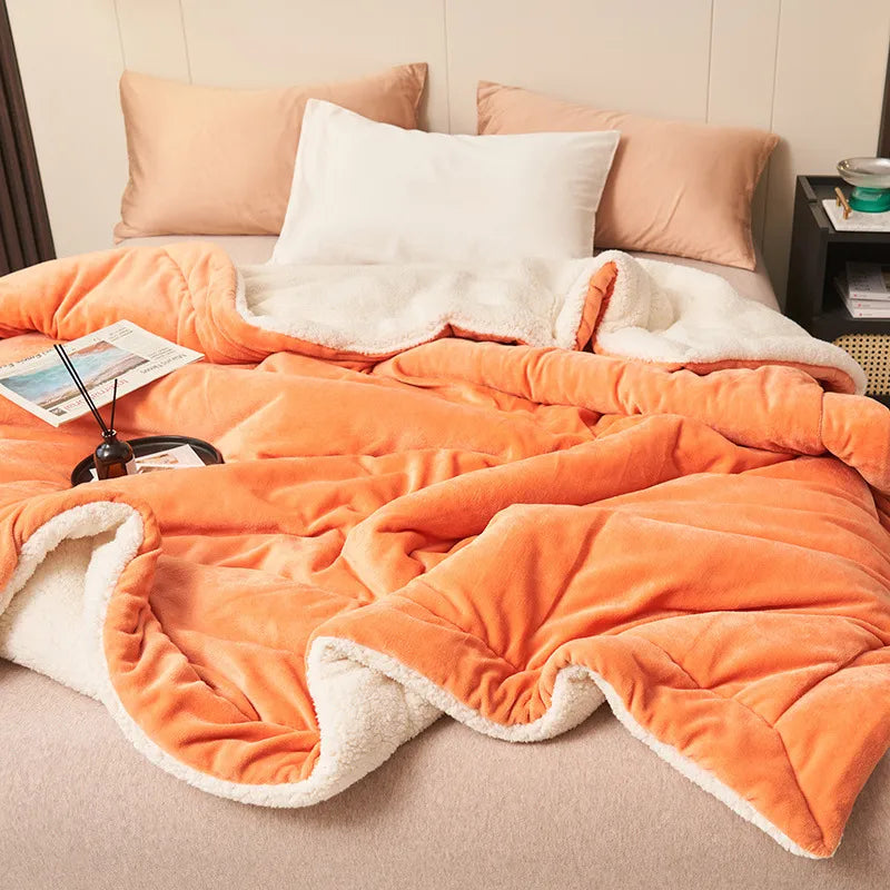 Double-Layer Velvet & Fleece Blanket