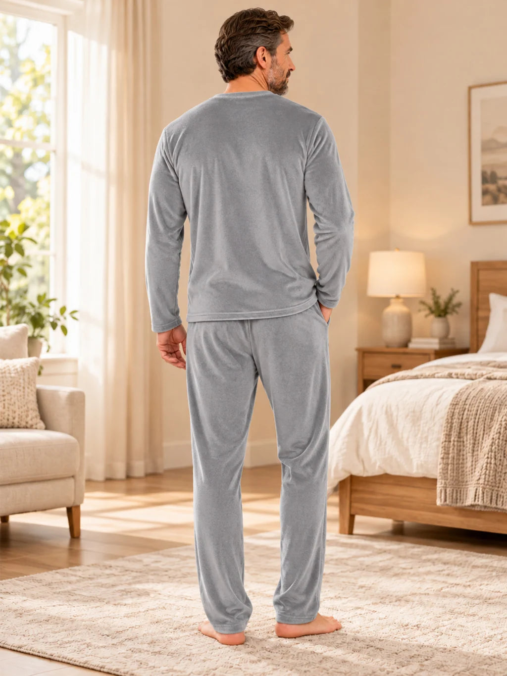 Men's Soft Velvet Pyjama Set