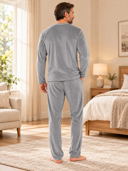 Men's Soft Velvet Pyjama Set
