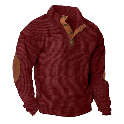 Men's Stand Collar Long Sleeve Pullover