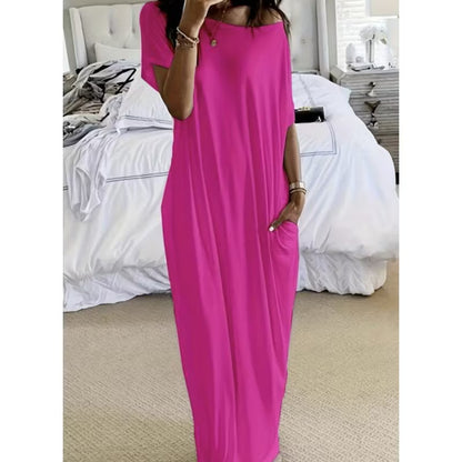 Women's Relaxed Off-Shoulder Maxi Dress