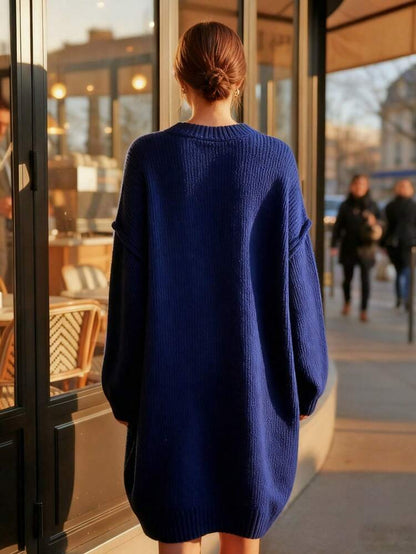 Women's Cosy Relaxed Knit Jumper Dress