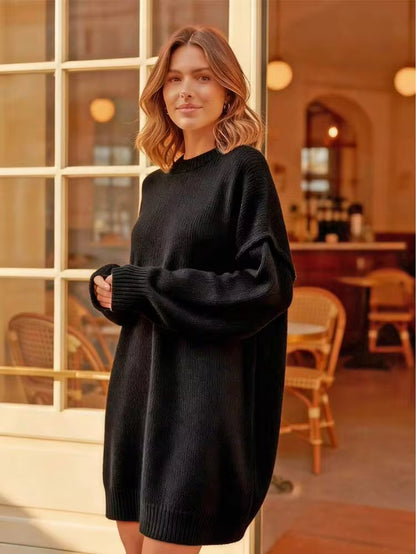 Women's Cosy Relaxed Knit Jumper Dress