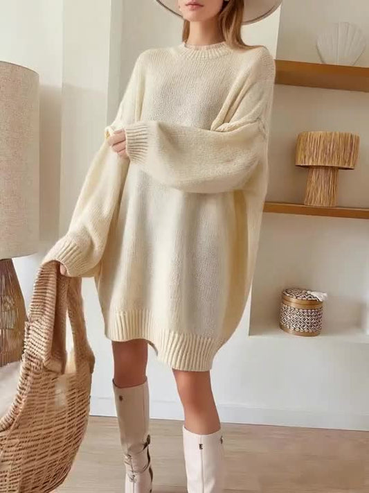 Women's Cosy Relaxed Knit Jumper Dress