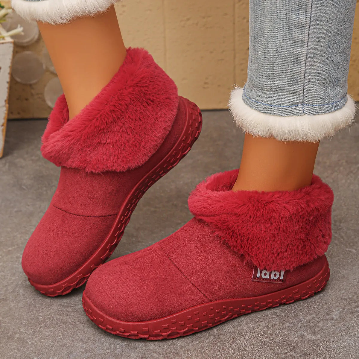 Women's Cosy Plush-Lined Winter Mules