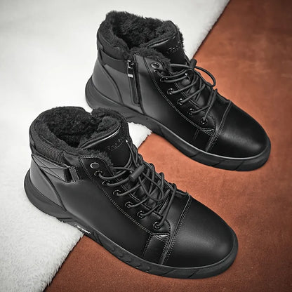 Men’s Leather-Look Fleece-Lined Chukka Boots
