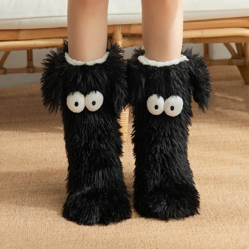 Cosy Fluffy Puppy Slipper Socks
