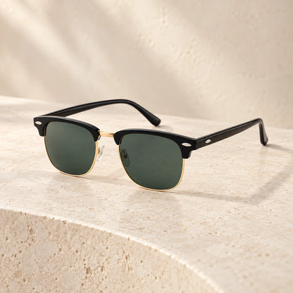 Classic Browline Square Sunglasses