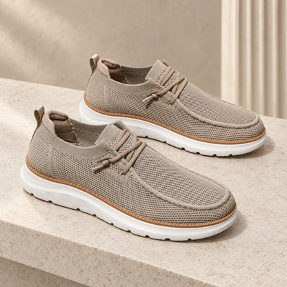 Men's Textured Knit Lace-Up Shoes