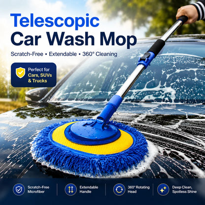 Telescopic Microfibre Car Wash Mop