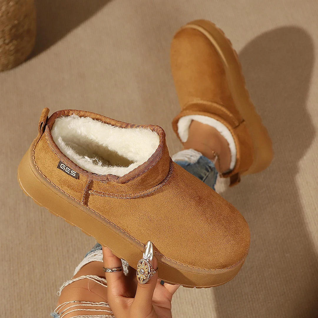 Women's Fleece-Lined Platform Ankle Boots