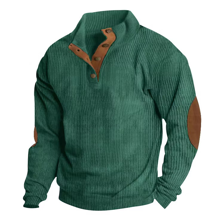 Men's Stand Collar Long Sleeve Pullover