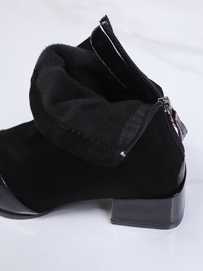 Women's Pointed Toe Chunky Heel Ankle Boots