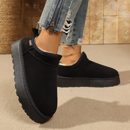 Women's Fleece-Lined Platform Ankle Boots